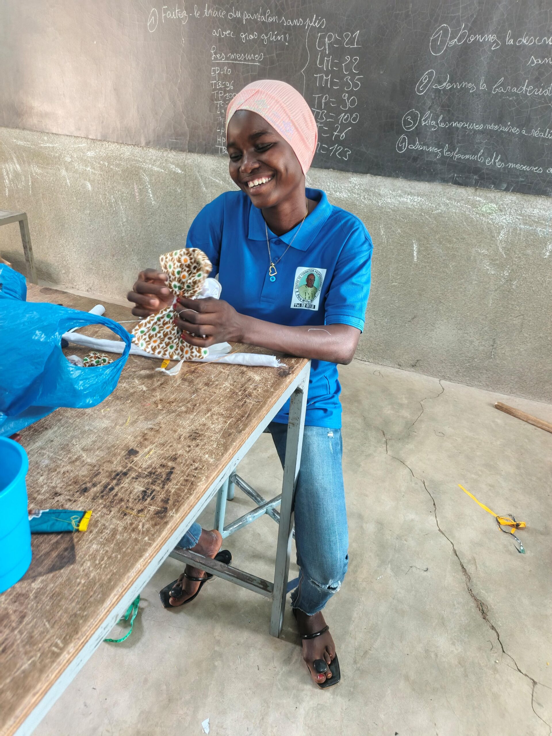 Ornella Oubda, derdejaars naaicursus